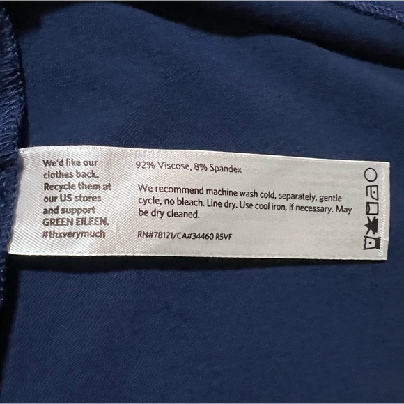 Eileen Fisher Navy Cozy Lagenlook Scrunch Neck Turtleneck Modest Business Sz XL - Picture 13 of 13